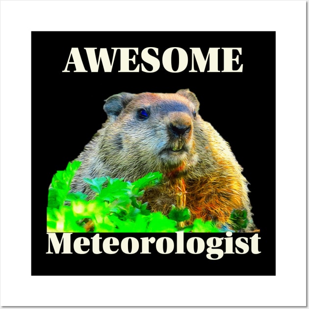 Groundhog Day Meteorologist Wall Art by KathyG'sArt